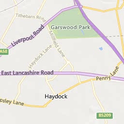 Map of Newton-Le-Willows
