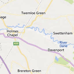 Map of Sandbach