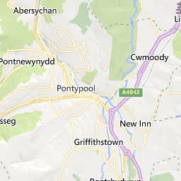 Map of Cwmbran