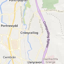 Map of Llantarnam