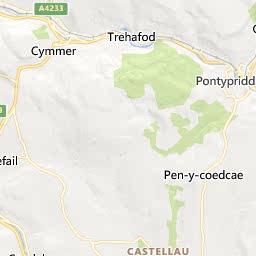 Map of Pontypridd