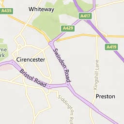 Map of Cirencester