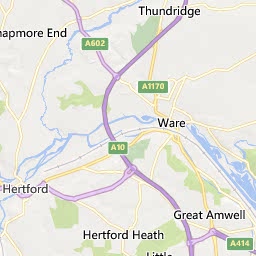 Map of Hertford