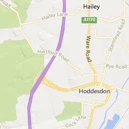 Map of Broxbourne
