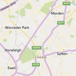 Map of Epsom