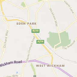 Map of West Wickham